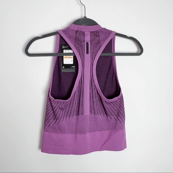 New Under Armour Rush Cropped High Neck Racerback Top Small - Picture 3 of 7